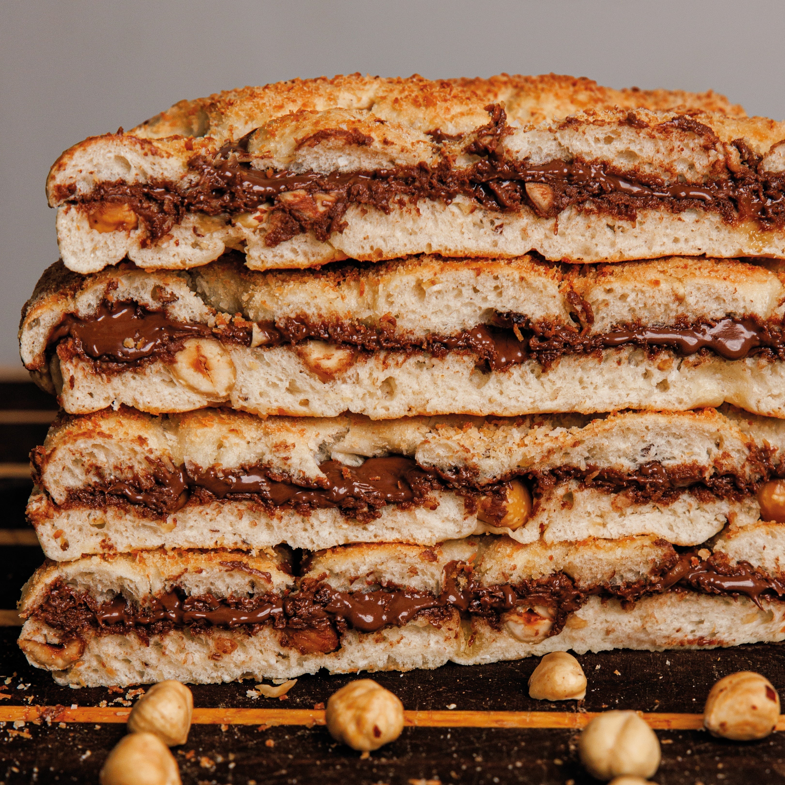 Focaccia Dolce con Crema di Nocciole