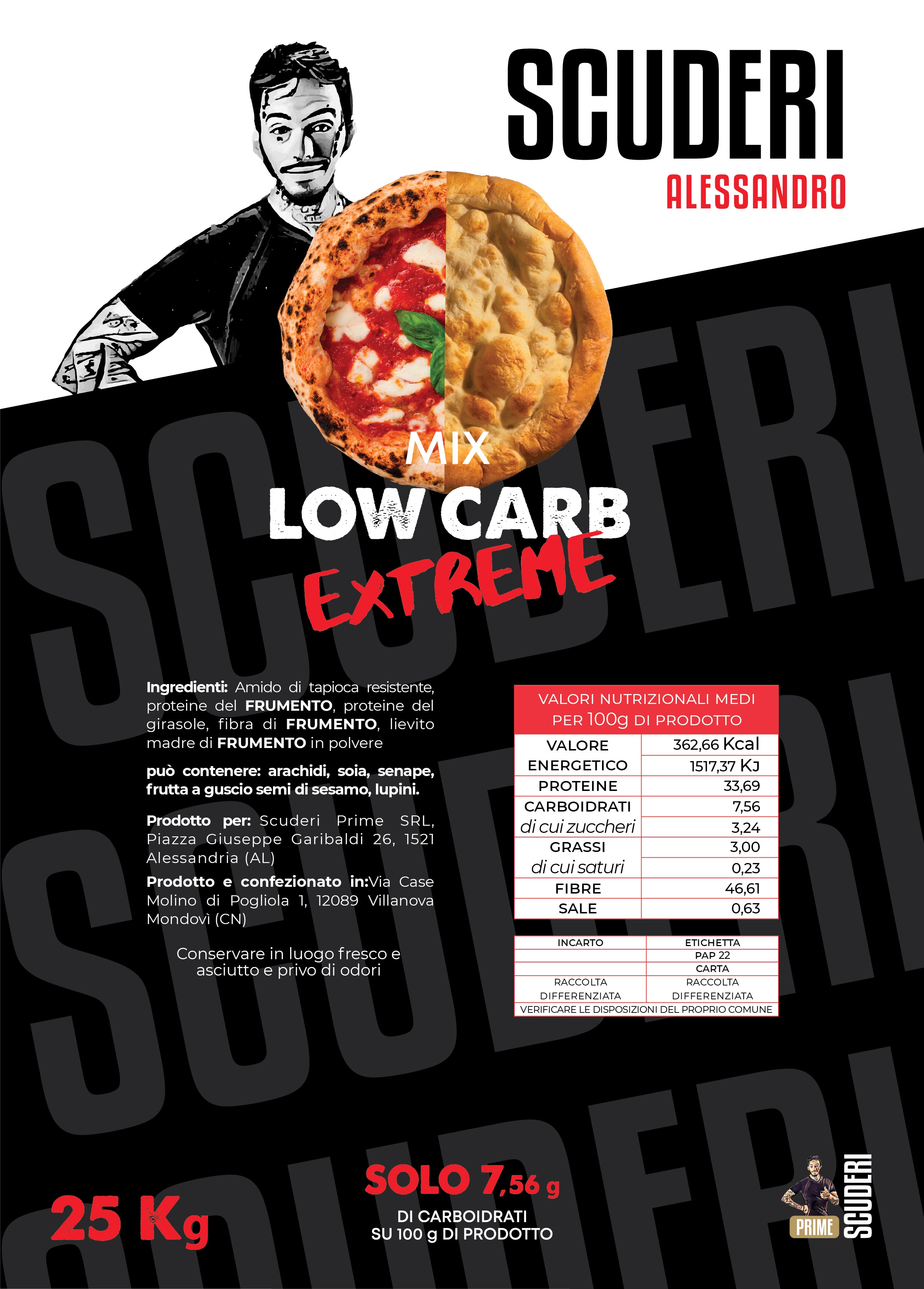 Farina Low Carb Extreme - sacco da 25 kg
